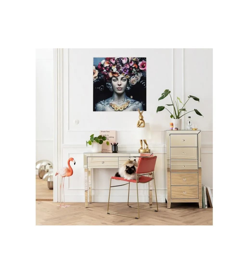 Obraz Flower Art Lady 120 cm x 120 cm*KDesign Discount