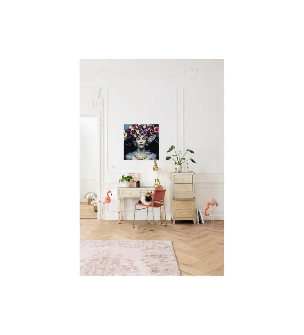 Obraz Flower Art Lady 120 cm x 120 cm*KDesign Discount