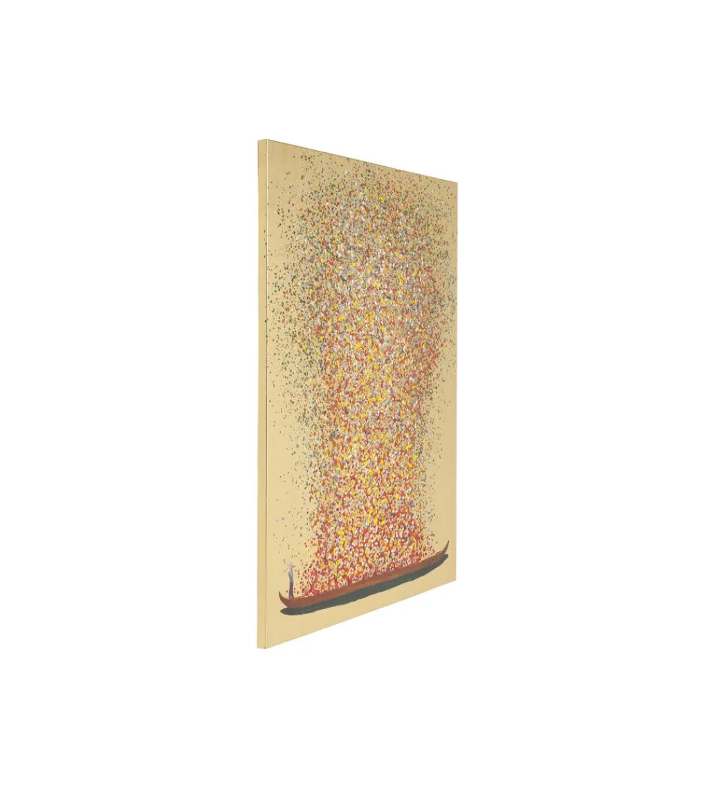 Obraz FLOWER BOAT GOLD PINK 40 x 50 cm*KDesign Best
