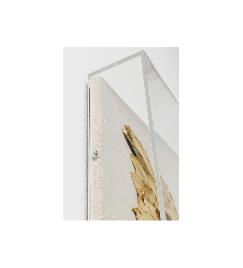 Obraz GOLD WINGS 120 x 120 cm biało złoty*KDesign New