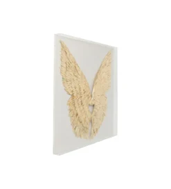 Obraz GOLD WINGS 120 x 120 cm biało złoty*KDesign New