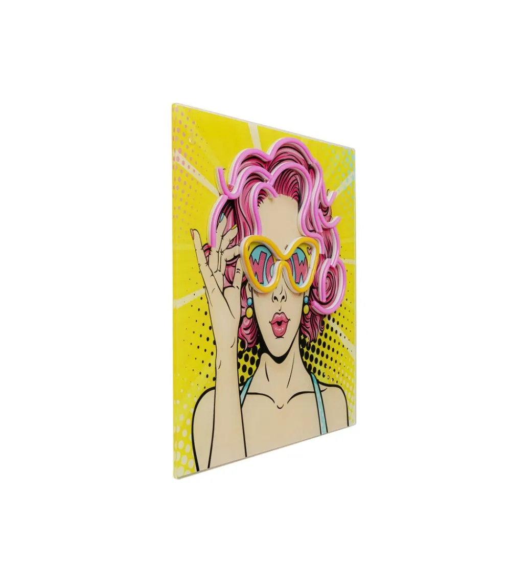 Obraz LED BEAUTY 39 x 39 cm szklany*KDesign Online
