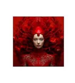 Obraz MUSE RED 120 x 120 cm szklany*KDesign