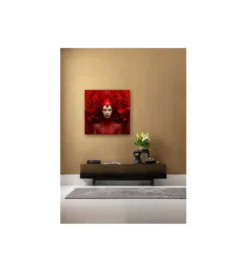 Obraz MUSE RED 120 x 120 cm szklany*KDesign