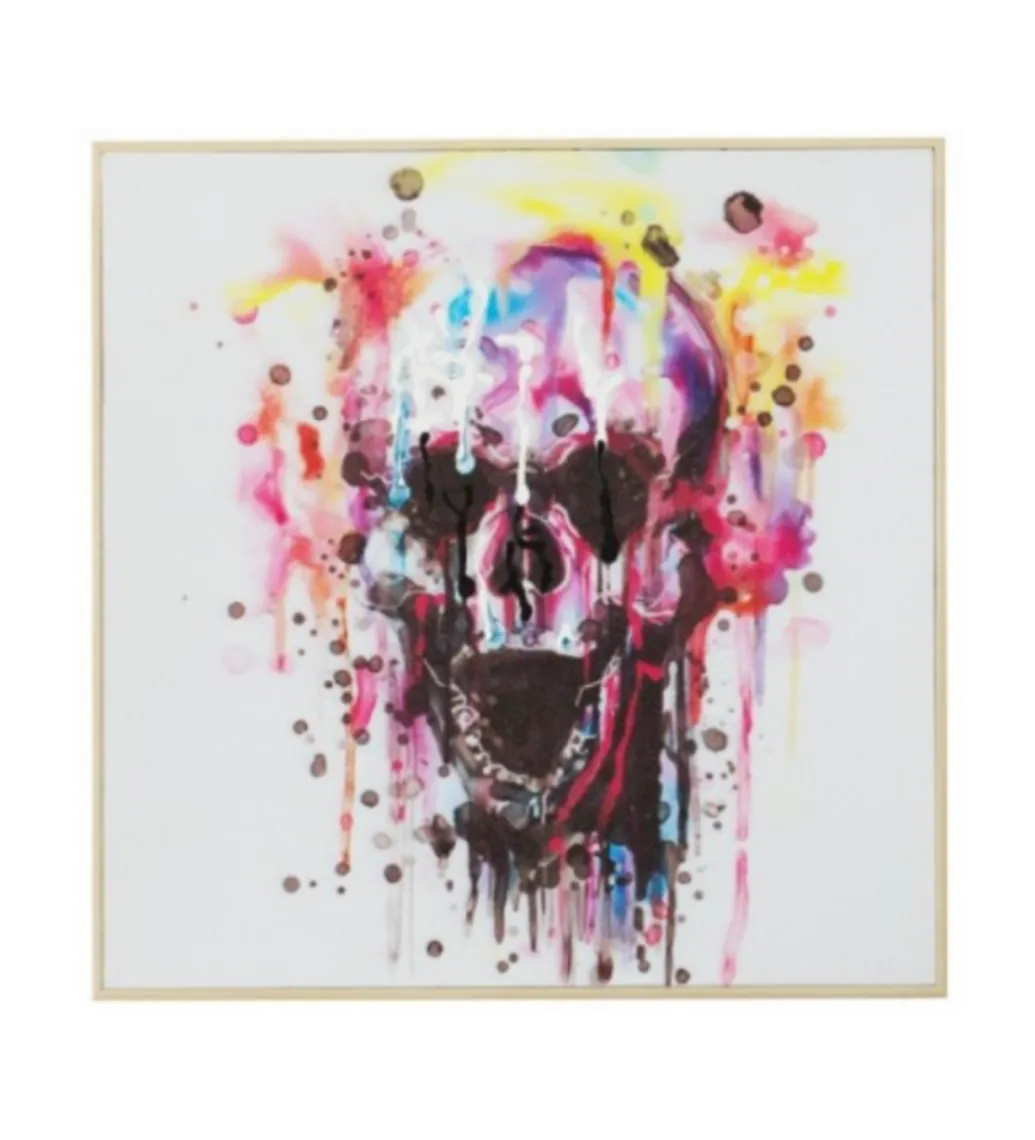 Obraz olejny Czaszka 50 cm x 50 cm*Invicta Interior Discount