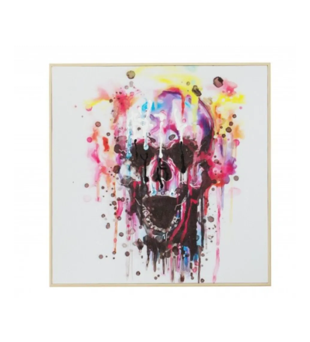 Obraz olejny Czaszka 50 cm x 50 cm*Invicta Interior Discount