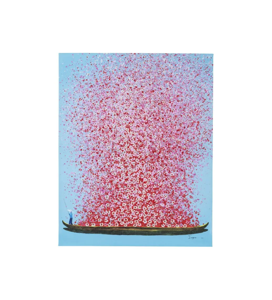 Obraz Touched Flower Boat 80 cm x 100 cm różowy*KDesign Sale