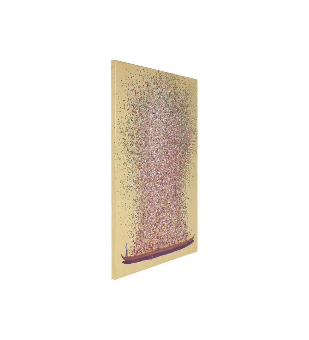 Obraz Touched Flower Boat Gold Pink 80 cm x 100 cm*KDesign Clearance