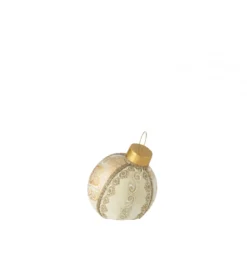 Ozdoba Bauble 40 cm biało złota*J-Line Online