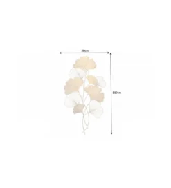 Ozdoba ścienna GINKGO 58 cm złota*Invicta Interior Best