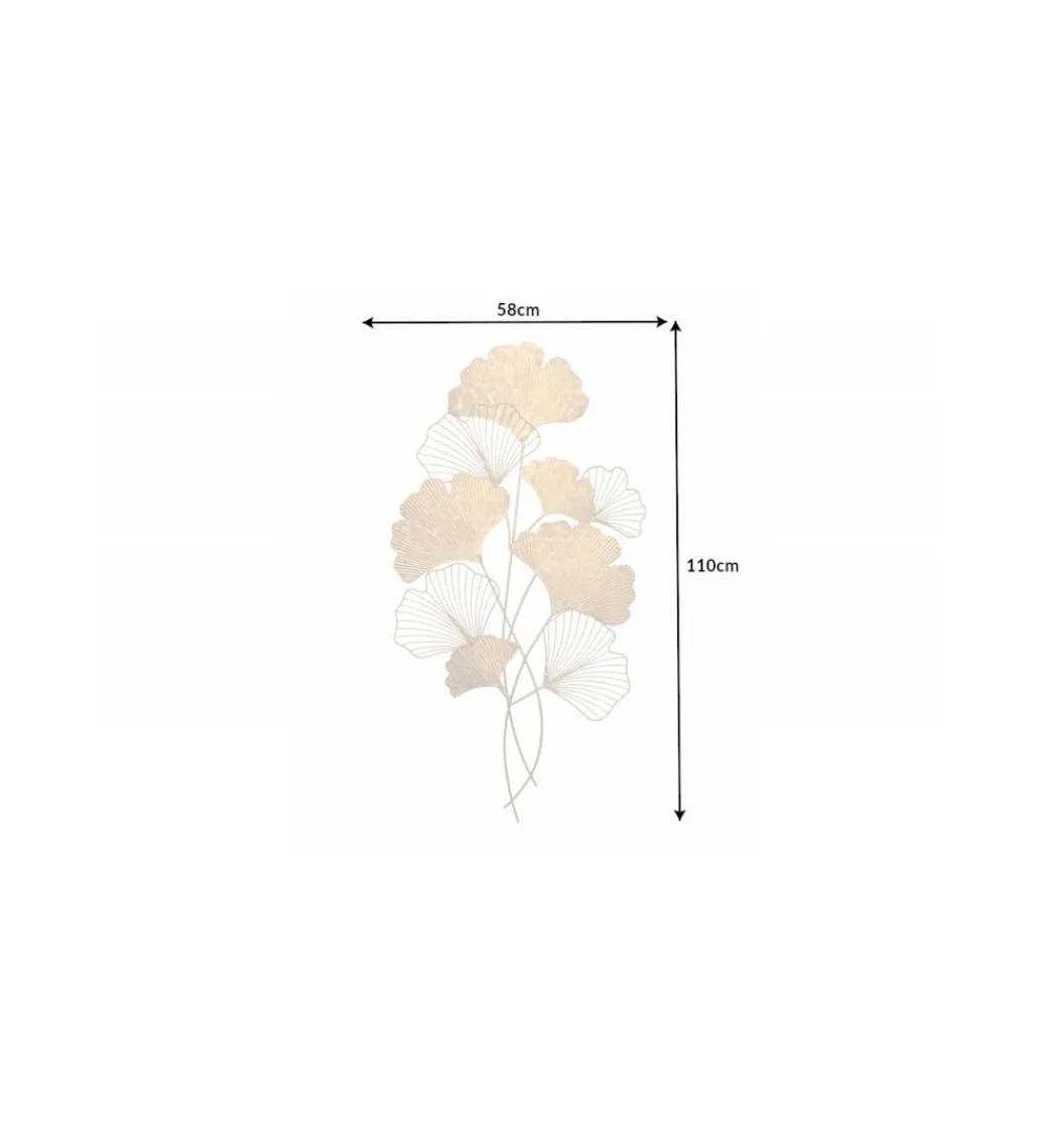 Ozdoba ścienna GINKGO 58 cm złota*Invicta Interior Best