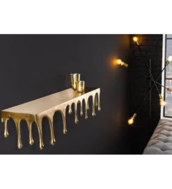 Ozdoba ścienna LIQUID LINE 60 cm antyczne złoto*Invicta Interior - przedsprzedaż