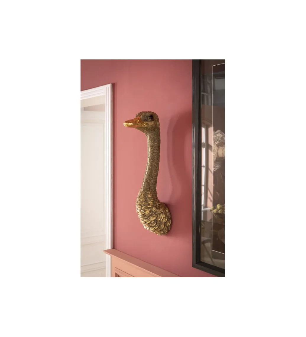 Ozdoba ścienna OSTRICH 18 x 71 cm złota*KDesign Hot
