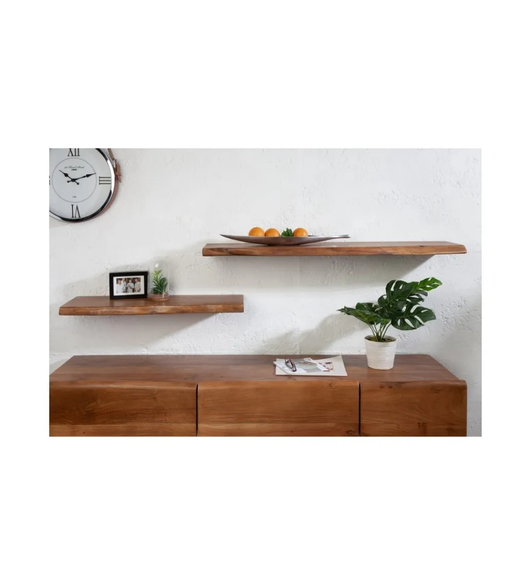 Półka ścienna ARKTYKA Mammut 80 cm drewno akacja honey*Invicta Interior Outlet