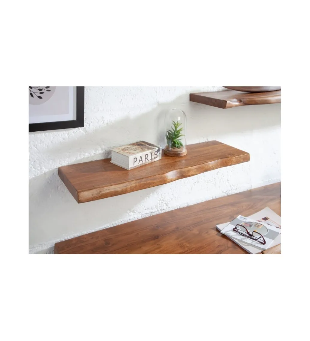 Półka ścienna ARKTYKA Mammut 80 cm drewno akacja honey*Invicta Interior Outlet