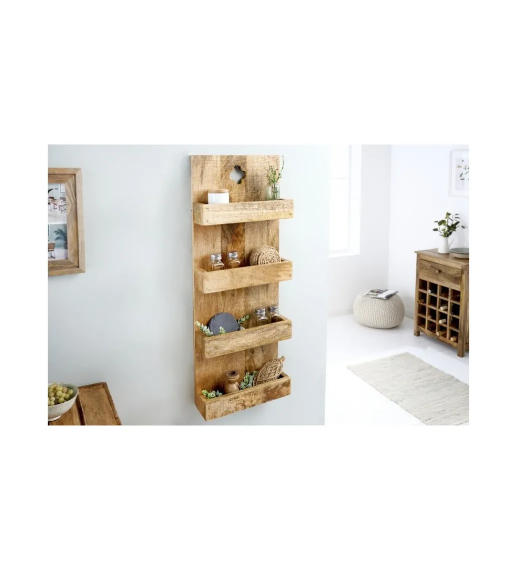Półka ścienna CASTELO 80 cm drewno mango*Invicta Interior