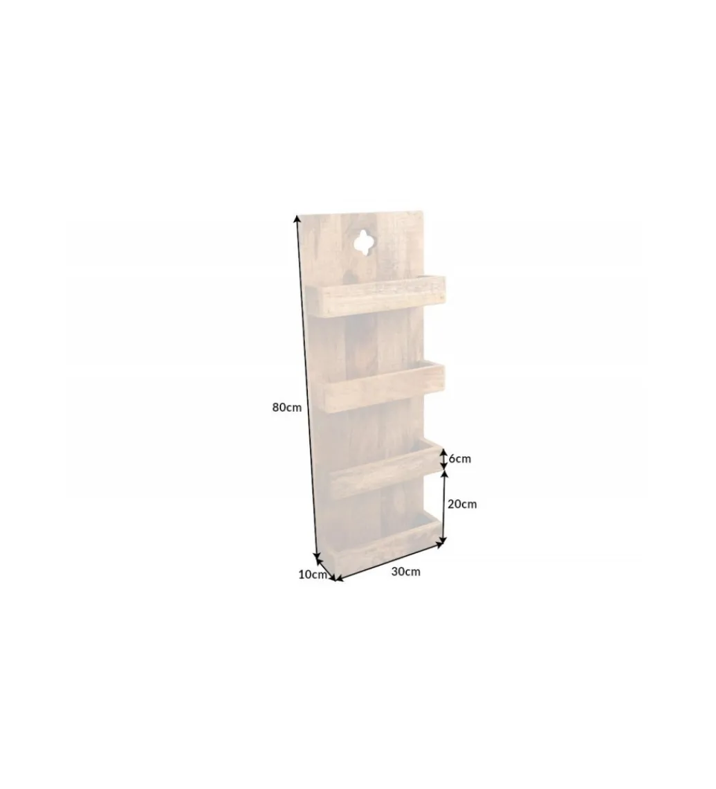 Półka ścienna CASTELO 80 cm drewno mango*Invicta Interior