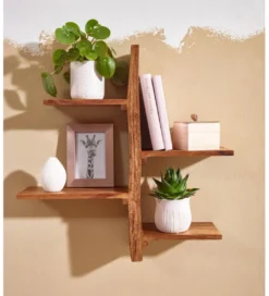 Półka ścienna FLER 58 cm drewno sheesham*WOHNLING, GERMANY Sale