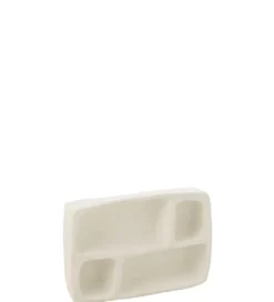 Półka ścienna FLINT 45 cm papier-mache biała*J-Line Outlet