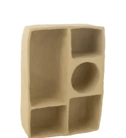 Półka ścienna FLINT 80 cm papier-mache naturalna*J-Line New