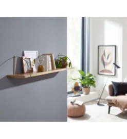 Półka ścienna FREJA 100 cm drewno mango*WOHNLING, GERMANY Outlet
