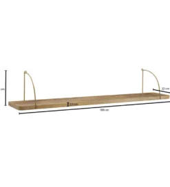 Półka ścienna FREJA 100 cm drewno mango*WOHNLING, GERMANY Outlet