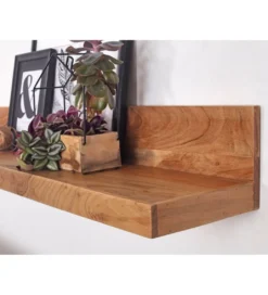 Półka ścienna MUMBAI 80 cm drewno akacja*WOHNLING, GERMANY Online