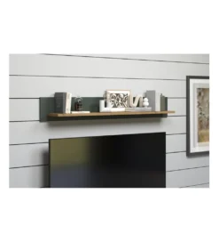 Półka Ścienna STANTON 156 cm w optyce dębu Evoke Ciemnozielony*MCA Linia Włoska Outlet