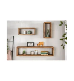 Półka ścienna WALLES Hemingway zestaw 3 mango*Invicta Interior Sale