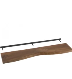 Półka GERARD 115 cm drewno akcja brązowa*J-Line Clearance