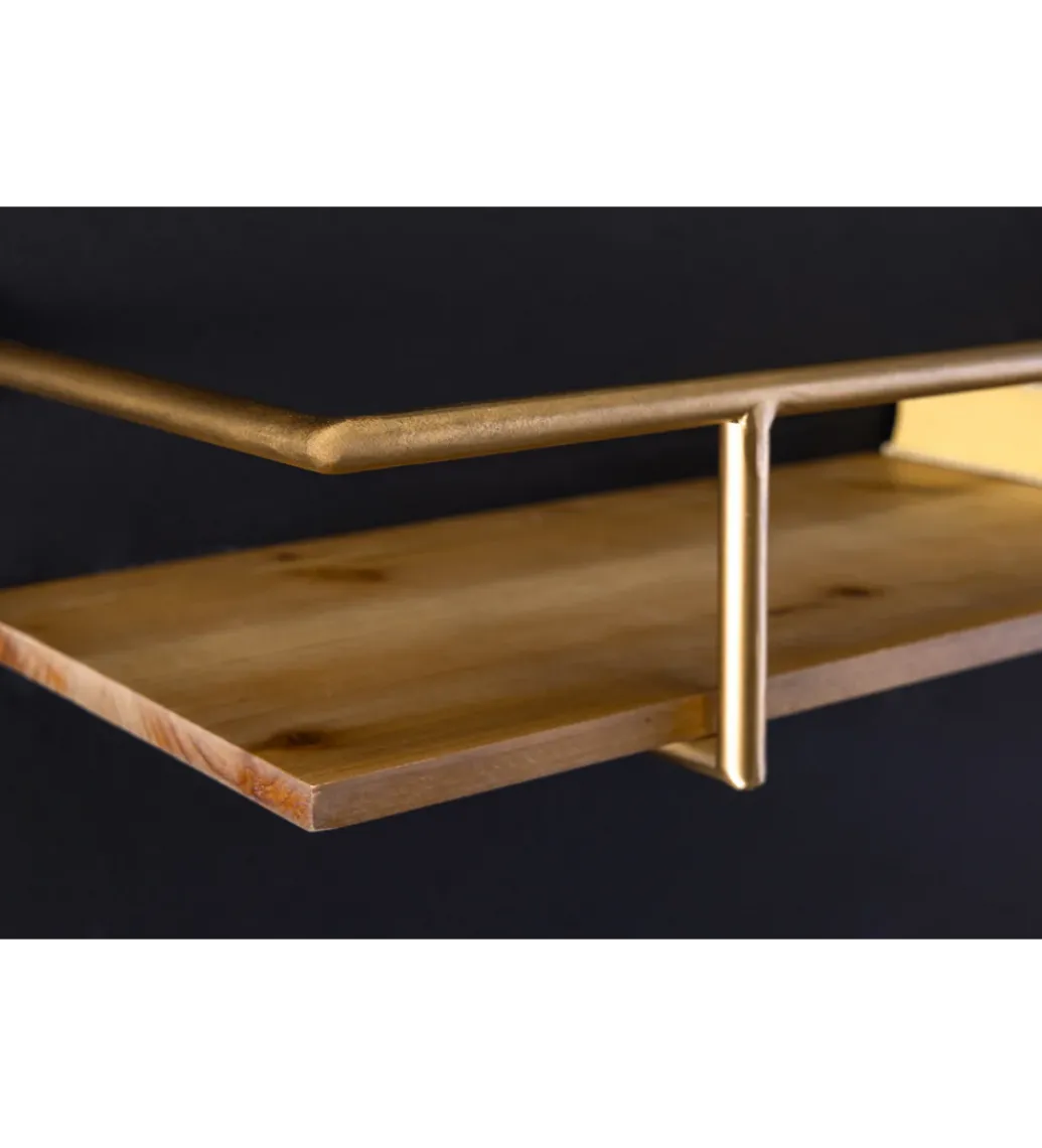 Półka HERITAGE 75 cm złota drewno sosny*Invicta Interior - przedsprzedaż Hot