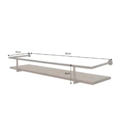 Półka HERITAGE 75 cm złota drewno sosny*Invicta Interior - przedsprzedaż Hot