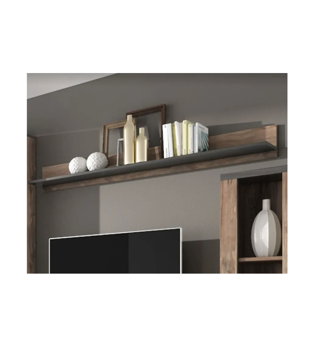 Półka LARONA 180 Cm O Wybarwieniu Satin Nussbaum z kolorem Touchwood*Helvetia Online