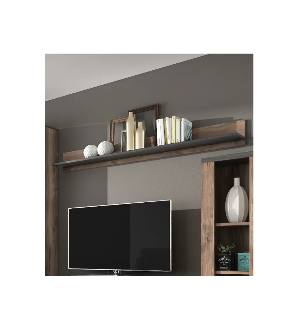 Półka LARONA 180 Cm O Wybarwieniu Satin Nussbaum z kolorem Touchwood*Helvetia Online