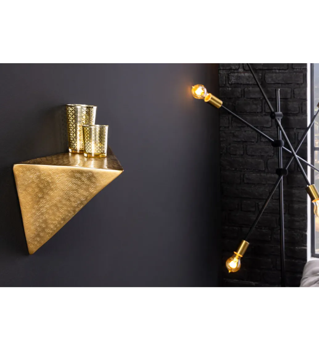 Półka PYRAMID 40 cm złota*Invicta Interior - przedsprzedaż Clearance