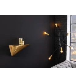 Półka PYRAMID 40 cm złota*Invicta Interior - przedsprzedaż Clearance