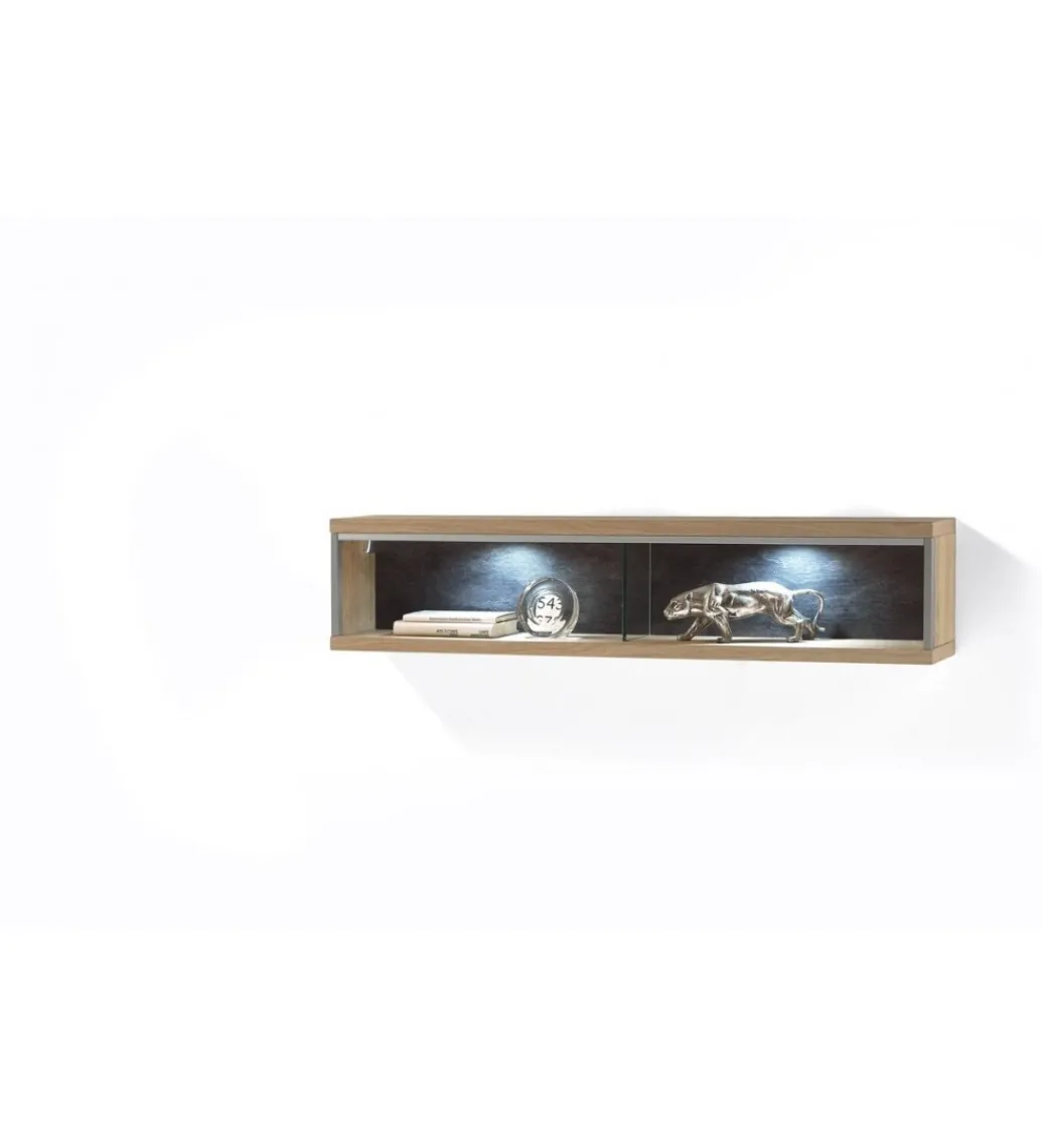 Półka wisząca ESPERO 124 cm Dąb Sękaty W Kolorze Bianco*MCA Outlet
