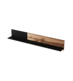 Półka wisząca RANDOM 150 cm w kolorze dąb wotan z kolorem czarnym*Halmar Sale