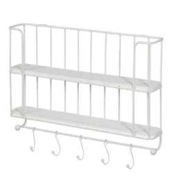 Półka z haczykami ANOER 66 cm biała*Zona-Design Discount