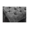 Podnóżek BRIGIDA Chesterfield 80 cm szary*Invicta Interior Best