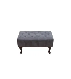 Podnóżek Chesterfield antyczny szary*Invicta Interior Hot