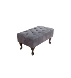 Podnóżek Chesterfield antyczny szary*Invicta Interior Hot