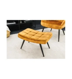 Podnóżek RAMIRO scandinavia ciemna musztarda*Invicta Interior Discount