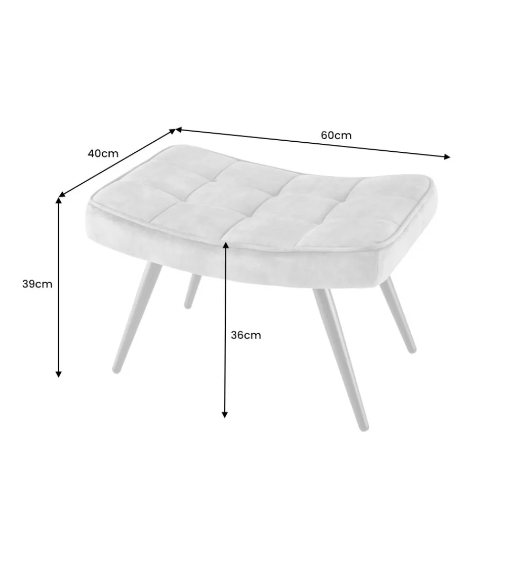 Podnóżek Scandinavia 60 cm niebieski*Invicta Interior