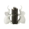 Podpora na książki Elephant set 2 biała*J-Line Online