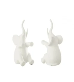 Podpora na książki Elephant set 2 biała*J-Line Online