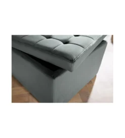 Pufa ALETTA 60 cm szara*Invicta Interior Clearance