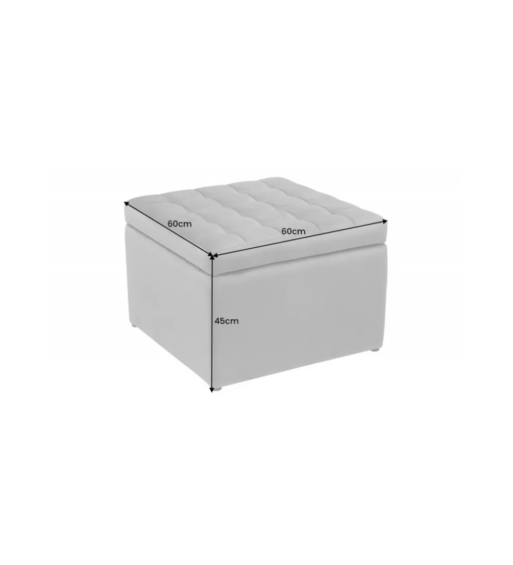 Pufa ALETTA 60 cm szara*Invicta Interior Clearance