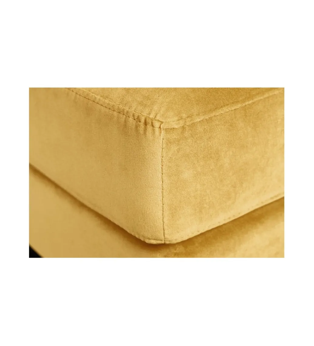 Pufa CANIS Velvet 80 cm musztardowo - źółta*Invicta Interior