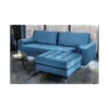 Pufa CANIS Velvet 80 cm niebieska*Invicta Interior Best